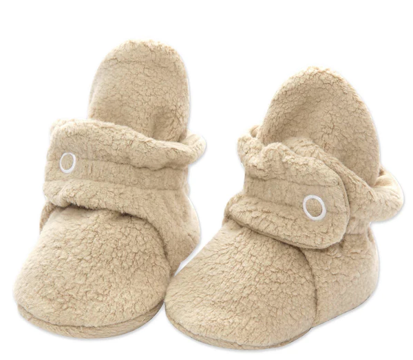 Fleece Zutano Booties | Khaki