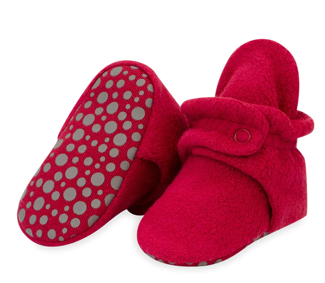 Fleece Zutano Booties | Cranberry