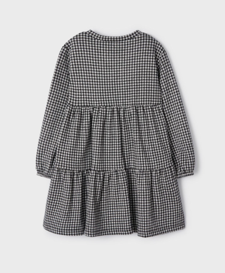 Gingham Dress and Purse Set | Black | 4968