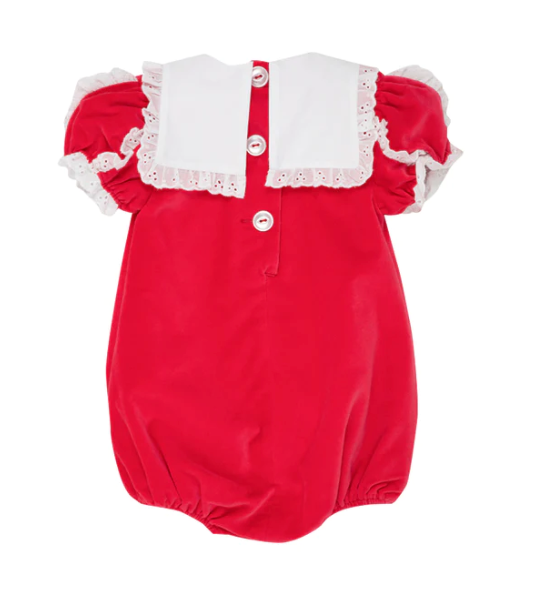 Bea Louise Bubble (Velveteen) | Richmond Red With Worth Avenue White