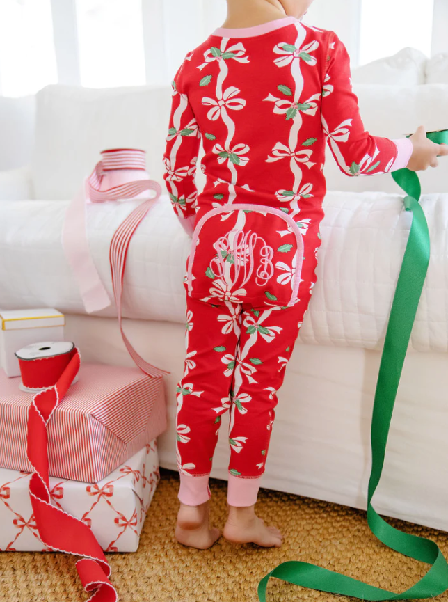 Noelle's Night Night Footed | Bettye's Bows With Hamptons Hot Pink