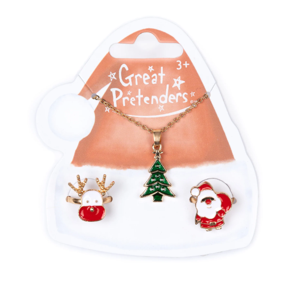 Christmas Tree and Character Jewelry Set