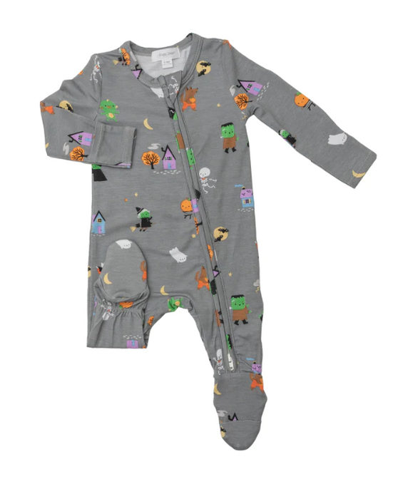 Bamboo Zipper Footie | Lil Monsters