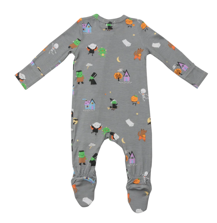 Bamboo Zipper Footie | Lil Monsters