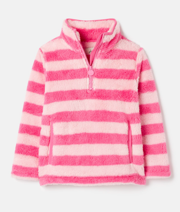 Merridie Fleece Pullover | Pink Stripe
