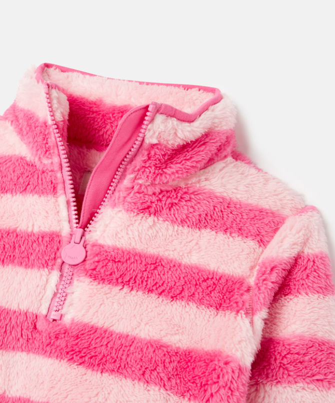 Merridie Fleece Pullover | Pink Stripe