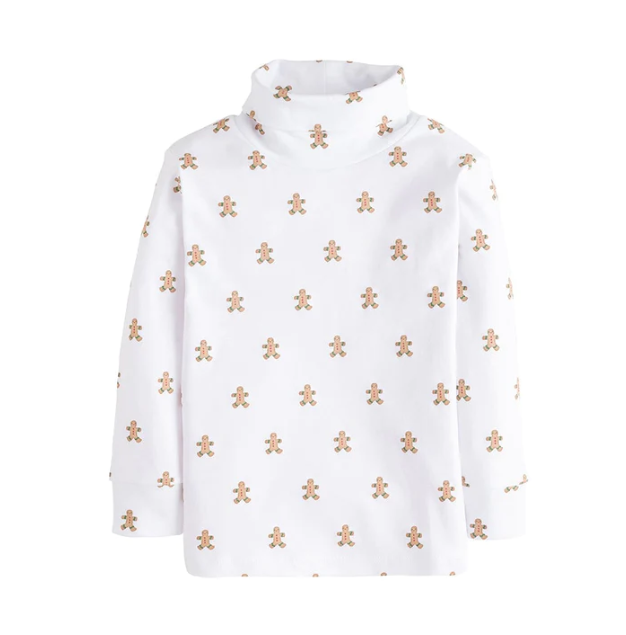Gingerbread Printed Turtleneck