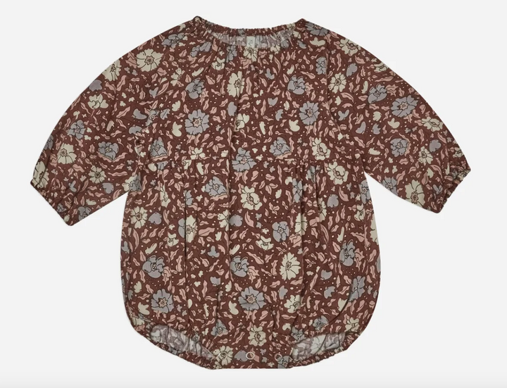 Long Sleeve Bubble Romper | Holiday Bloom