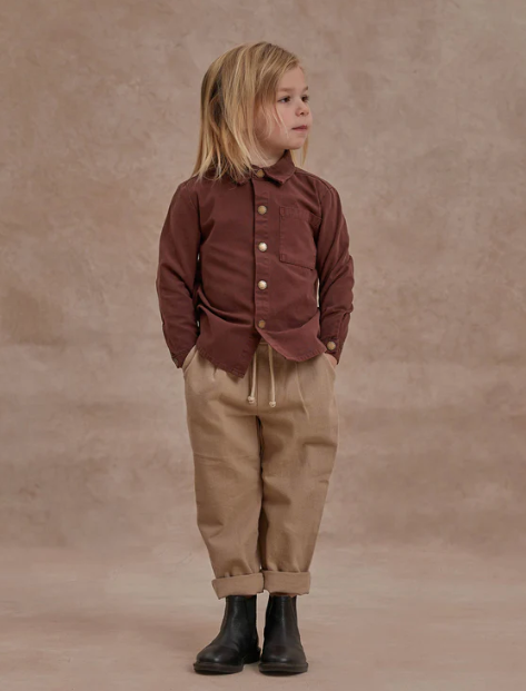 Long Sleeve Collared Shirt | Mahogany