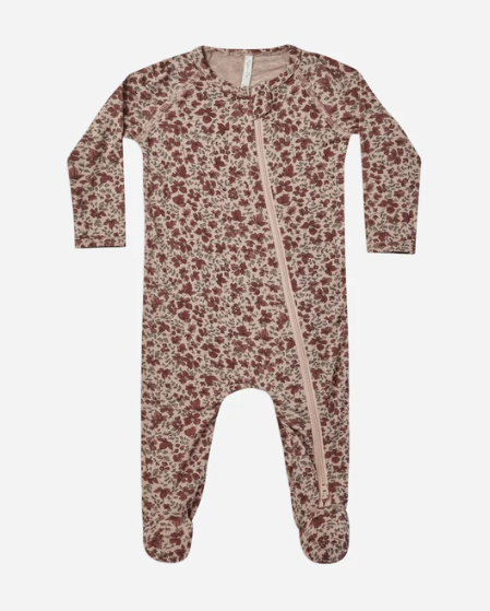 Footie Pajamas | Mahogany Floral