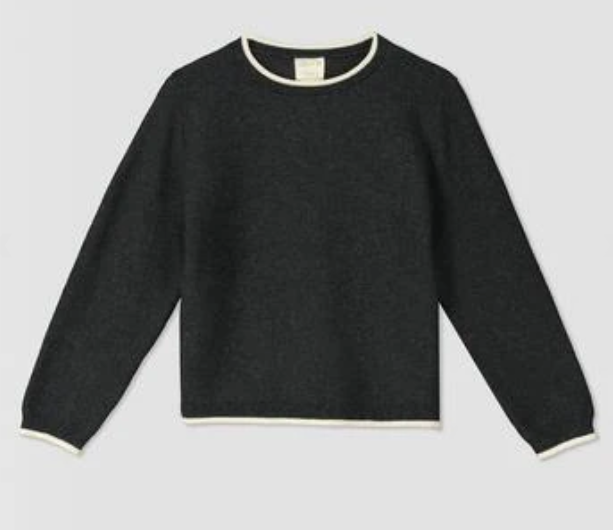 Penryn Sweater | Charcoal w/Ivory