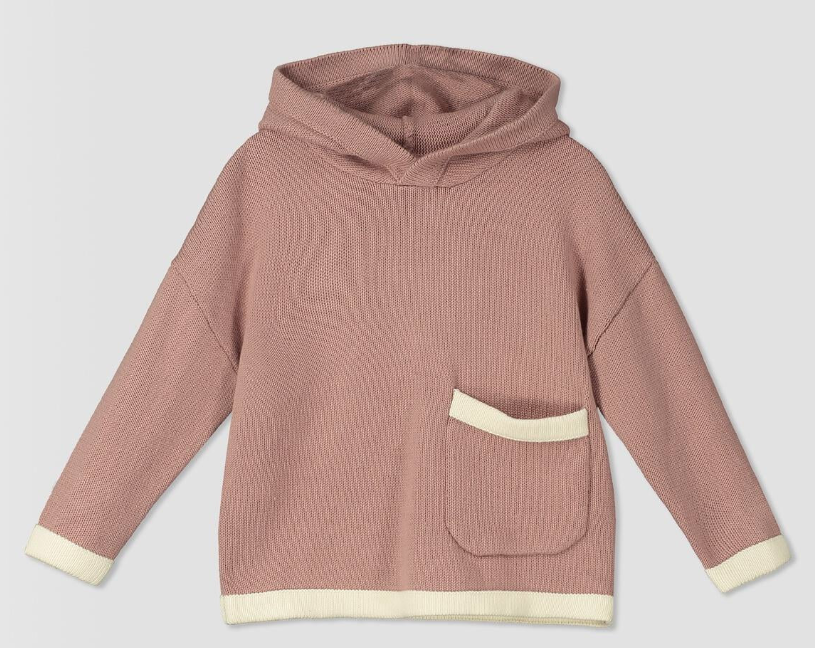 Tegen Hooded Sweater | Rose/Ivory