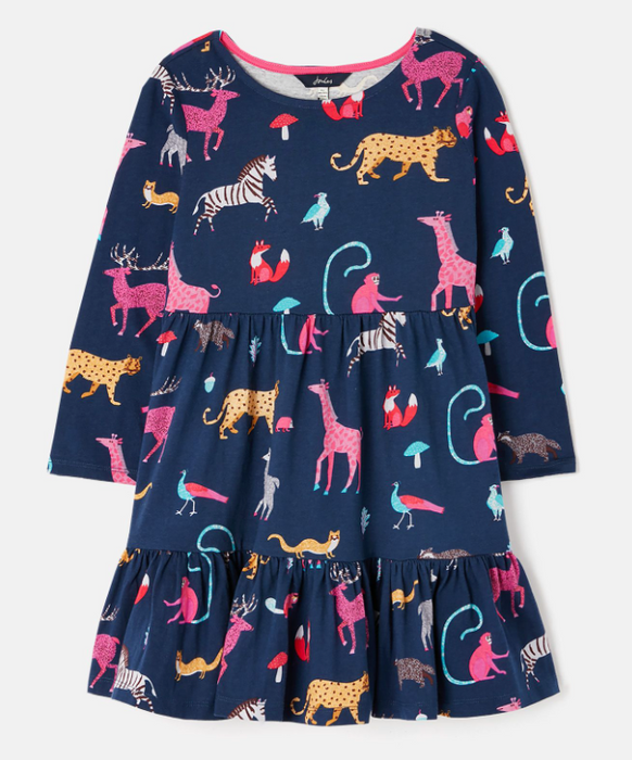 Evelyn Long Sleeve Tiered Dress | Navy Parade