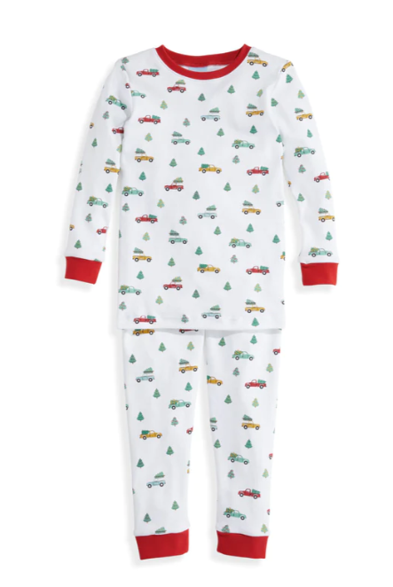 Printed Pima Pajamas | Christmas Truck