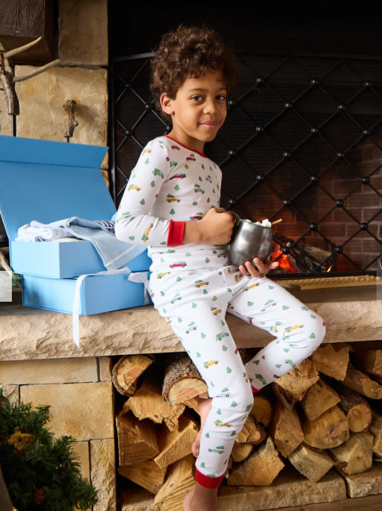 Printed Pima Pajamas | Christmas Truck