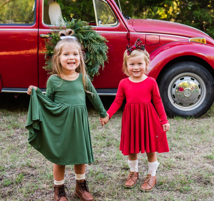 Kyte Long Sleeve Twirl Dress | Hunter