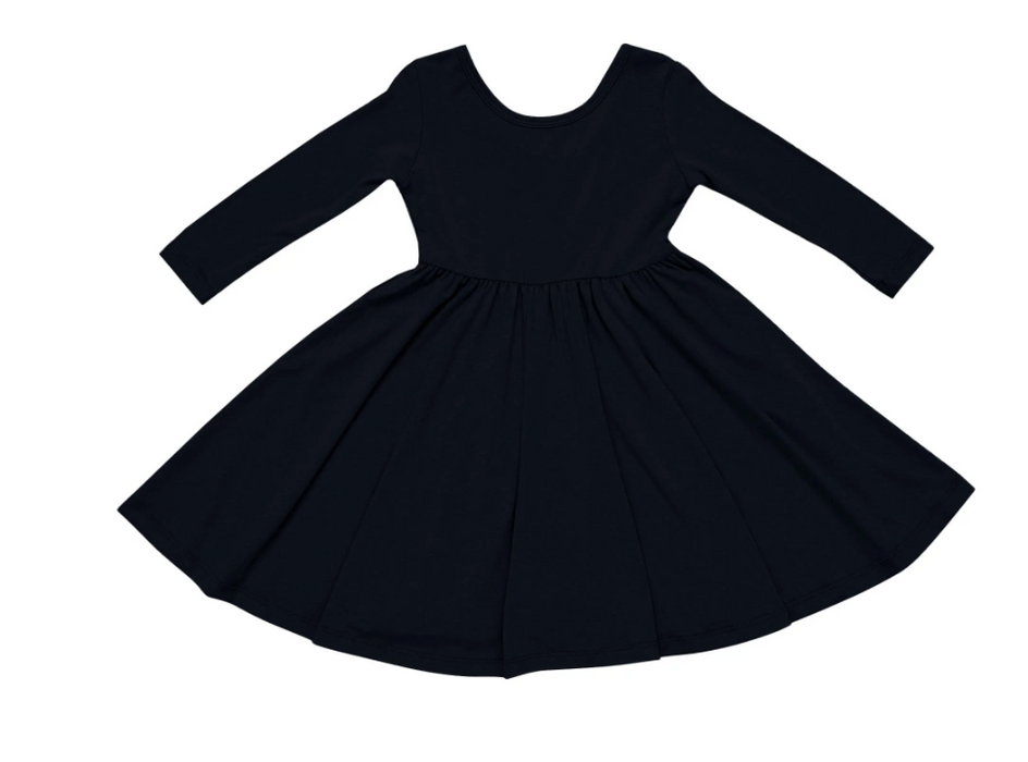 Kyte Long Sleeve Twirl Dress | Midnight