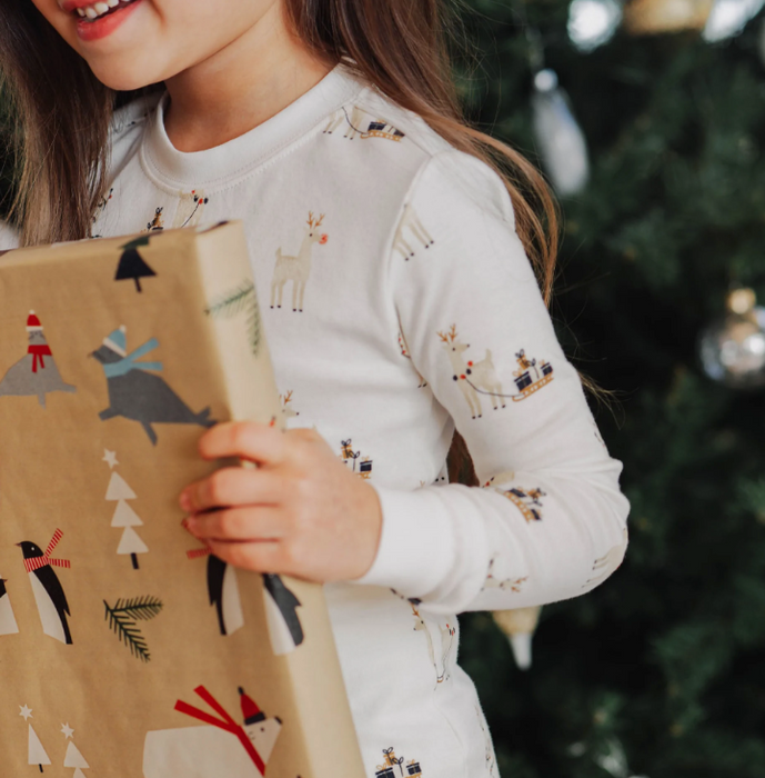 Rudy and Reindeers PJ Set | Off White