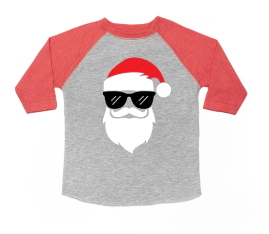 Cool Santa Long Sleeve Shirt | Heather/Red