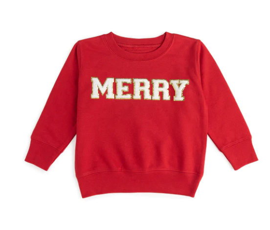 Merry Long Sleeve Sweatshirt | Red