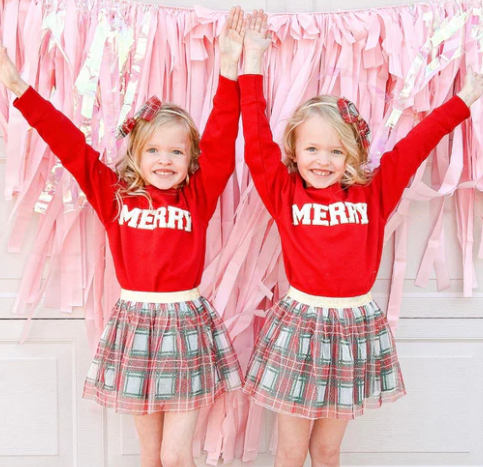 Merry Long Sleeve Sweatshirt | Red