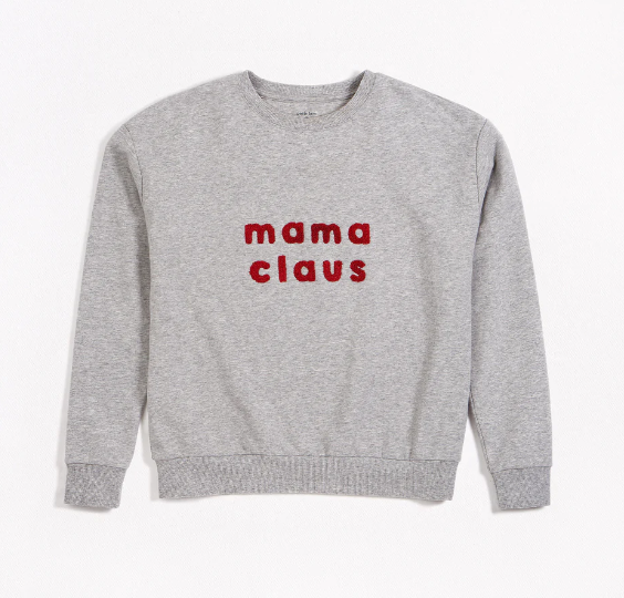 Mama Claus Sweatshirt | Heather Grey