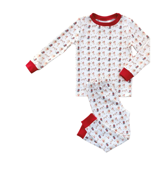 Two Piece Jammie Set | Christmas Puppies