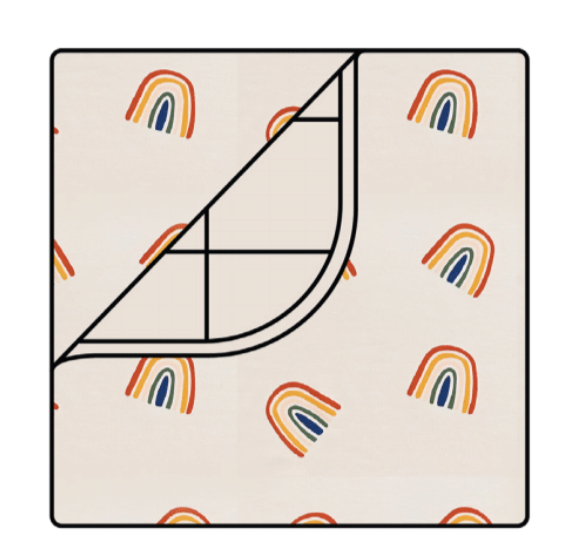 Kyte Baby Printed Baby Blanket Rust Rainbow Oat