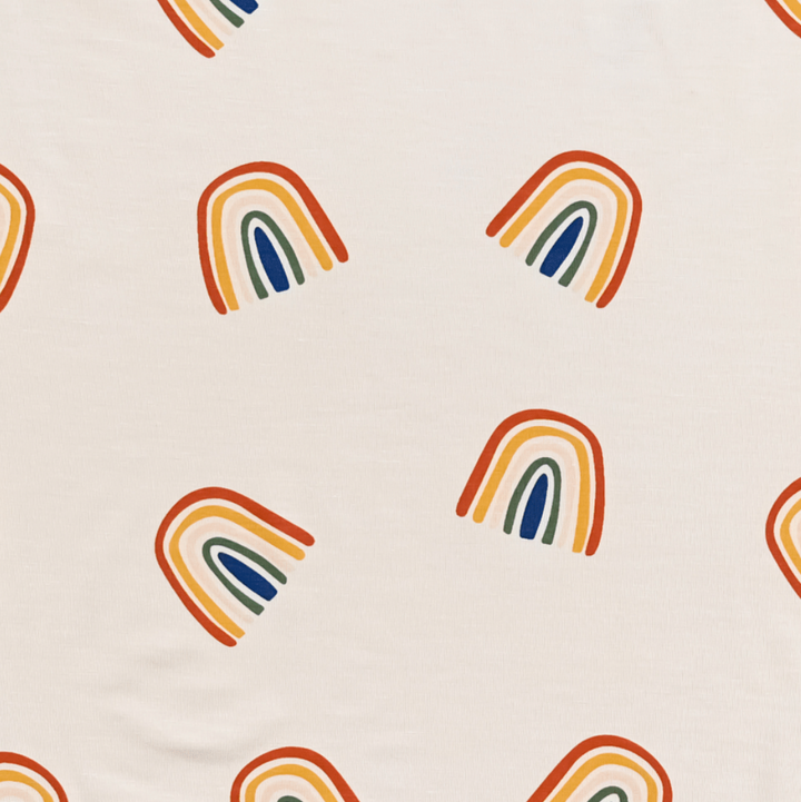 Kyte Baby Printed Baby Blanket Rust Rainbow Oat