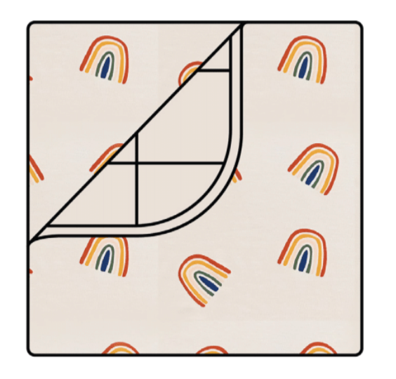 Kyte Baby Printed Toddler Blanket Rust Rainbow Oat