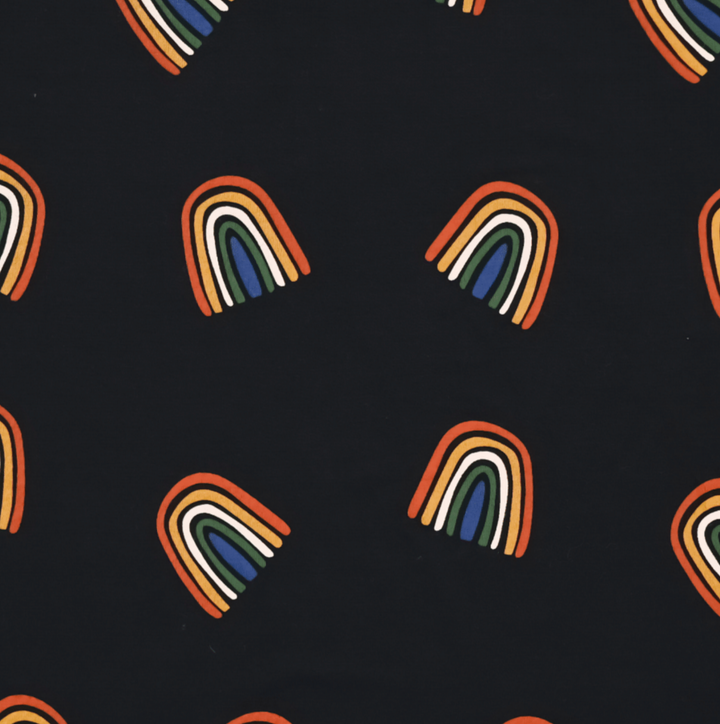 Printed Zippered Romper Rust Rainbow Midnight