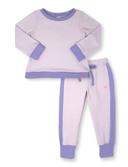 Selena Jogger Set | Pink MG/Purple