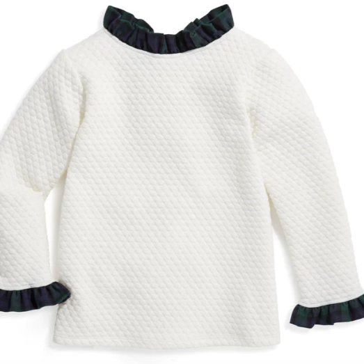 Priscilla Top | Ivory w/Melbourne Plaid