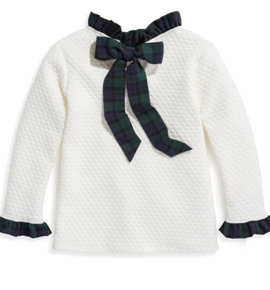 Priscilla Top | Ivory w/Melbourne Plaid