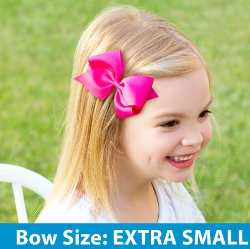 X-Small Sparkle Glitter Textured Bow | Red