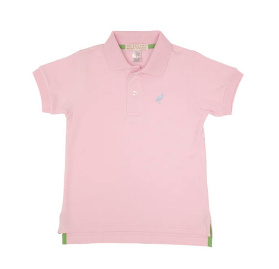 Prim and Proper Polo | Palm Beach Pink w/Buckhead Blue Stork