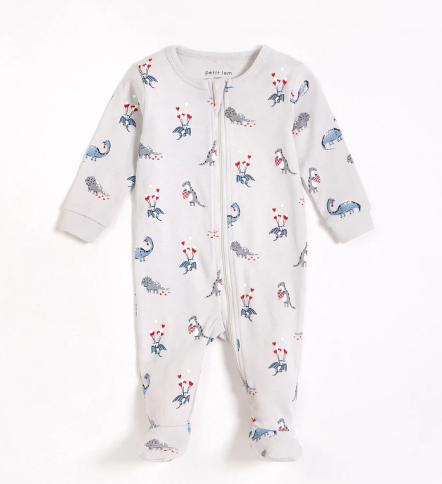 Lovasaurus Print Sleeper | Lunar Rock