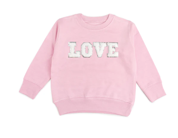 Love Patch Sweatshirt | Pink