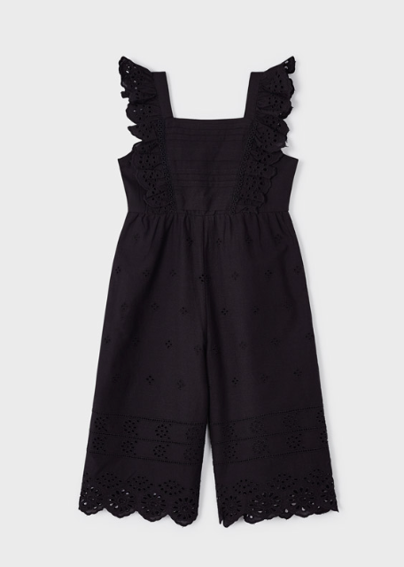 Eyelet Jumpsuit | Black | 3845