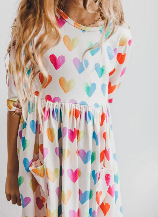 Lotta Love 3/4 Sleeve Pocket Twirl Dress