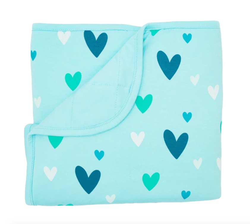 Kyte Baby Printed Baby Blanket | Robin Hearts