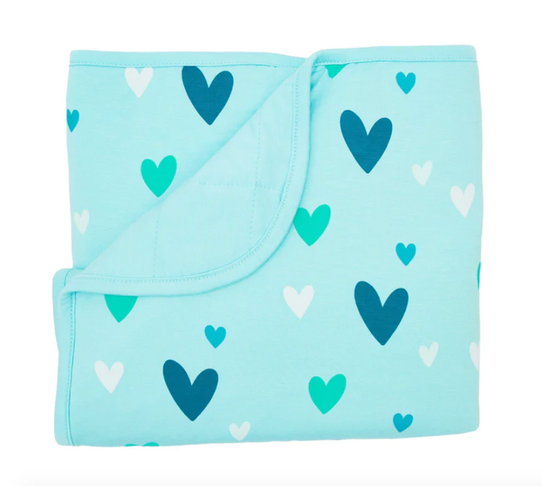 Kyte Baby Printed Baby Blanket | Robin Hearts