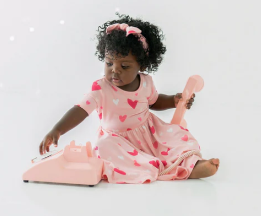 Kyte Printed Twirl Dress | Crepe Hearts
