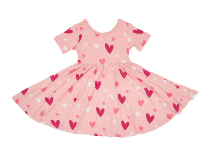 Kyte Printed Twirl Dress | Crepe Hearts