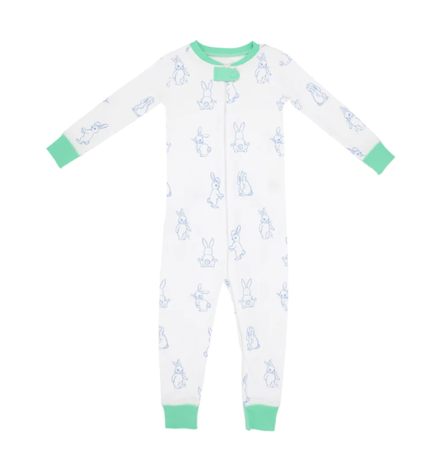 Knox's Night Night Footed | Broadwalk Bunny/Grace Bay Green