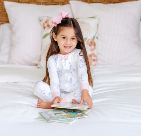Noelles Night Night Footed | Boardwalk Bunny/Palm Beach Pink