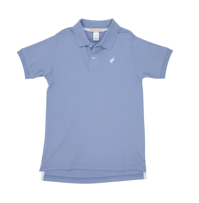 Prim & Proper Polo | Park City Periwinkle Stripe/Worth Avenue White Stork