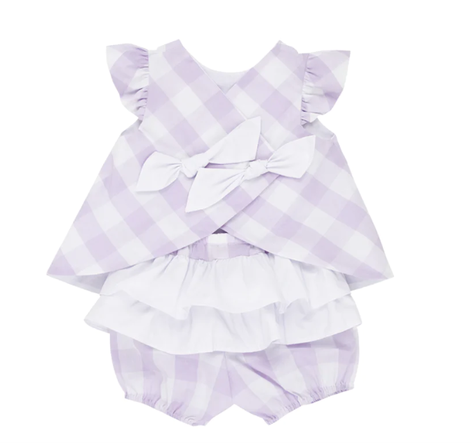Alice Angel Sleeve Set | Lauderdale Lavender Chattanooga Check