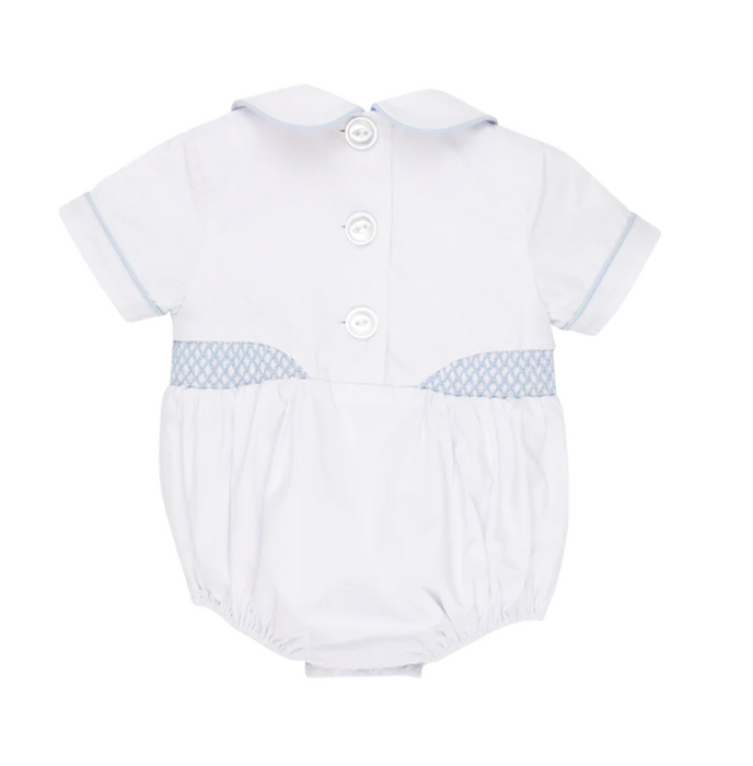 Brently Bubble Broadcloth | Worth Avenue White/Buckhead Blue