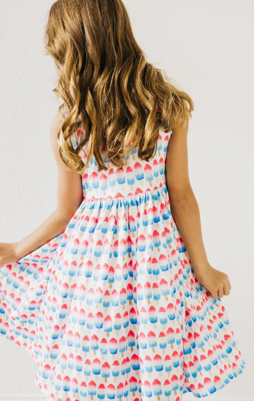 Red, White & Cute Tank Twirl Dress